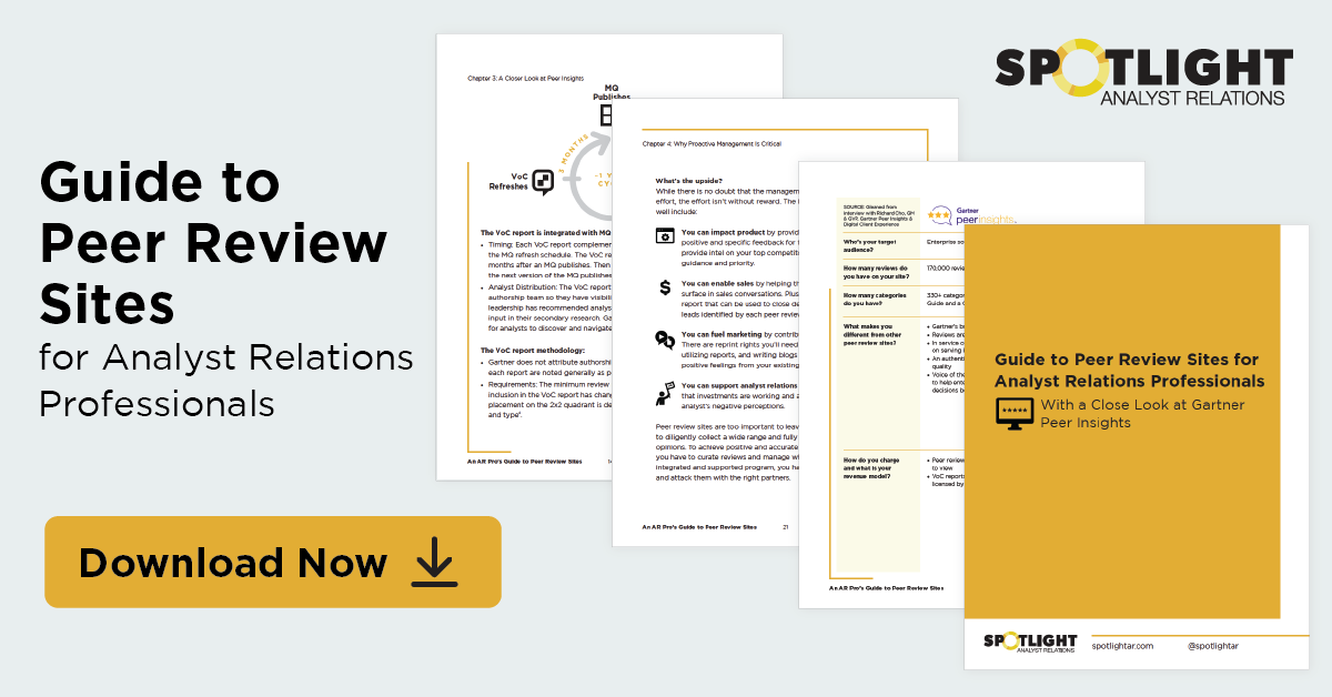Guide to Peer Review Sites for Analyst Relations Professionals 2020